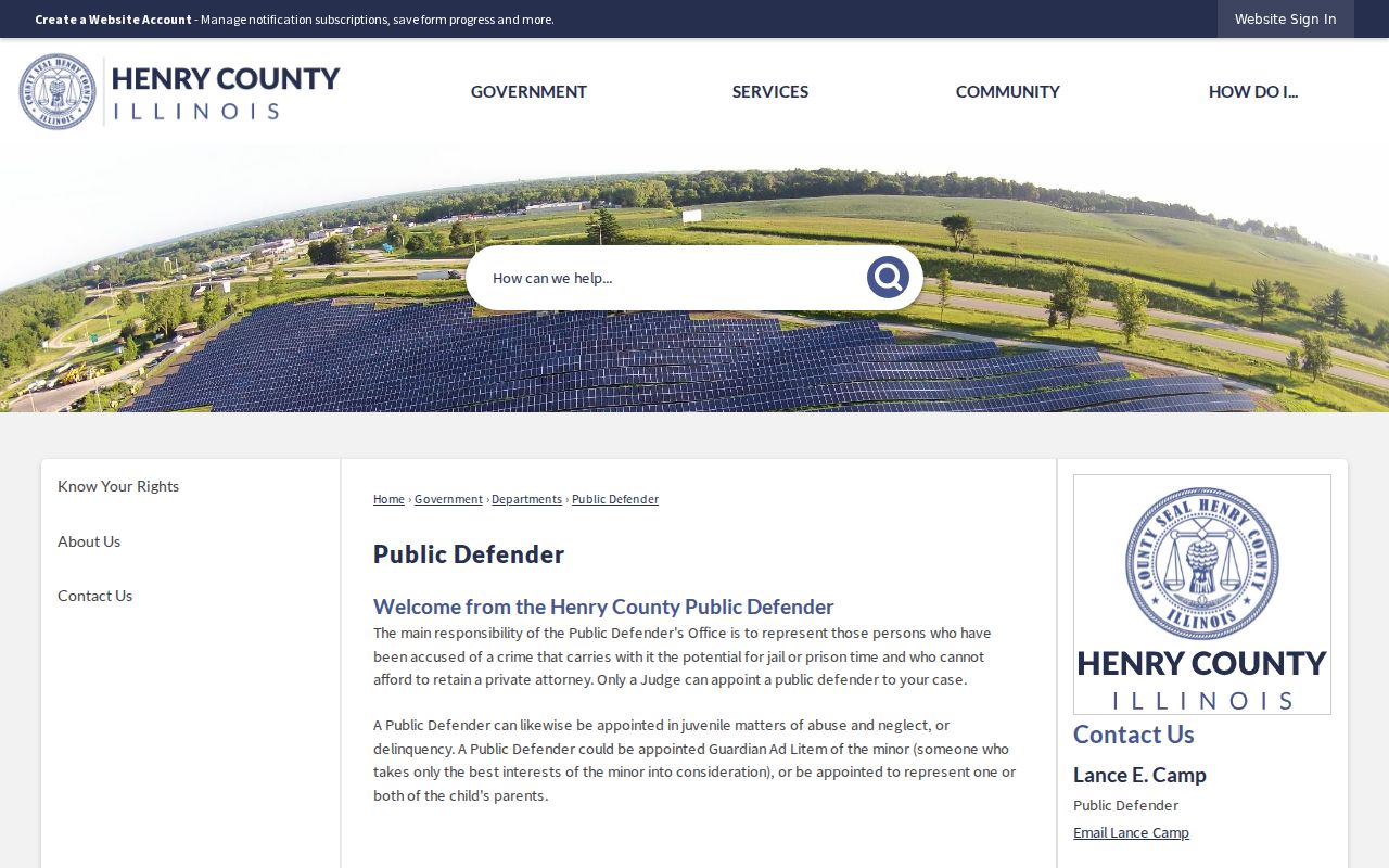 Henry County Public Defender information