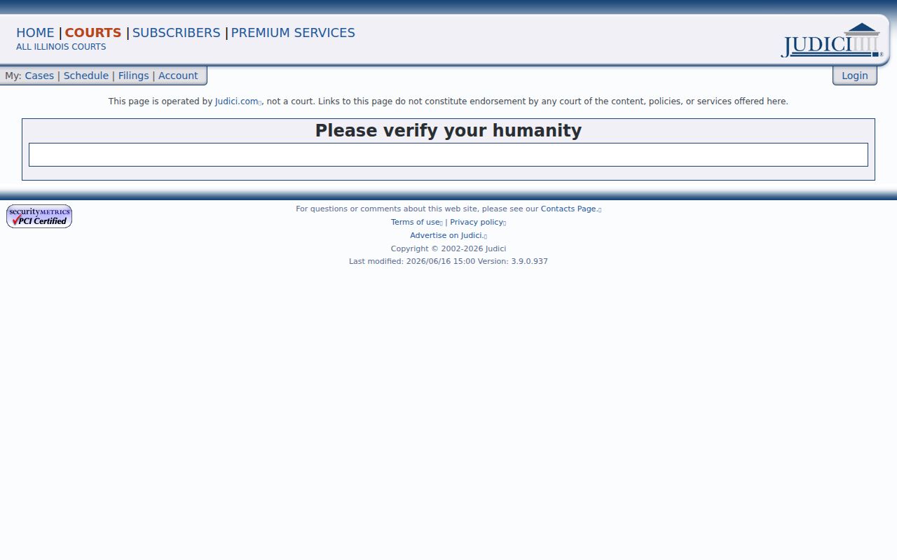 Henry County Judici case search interface